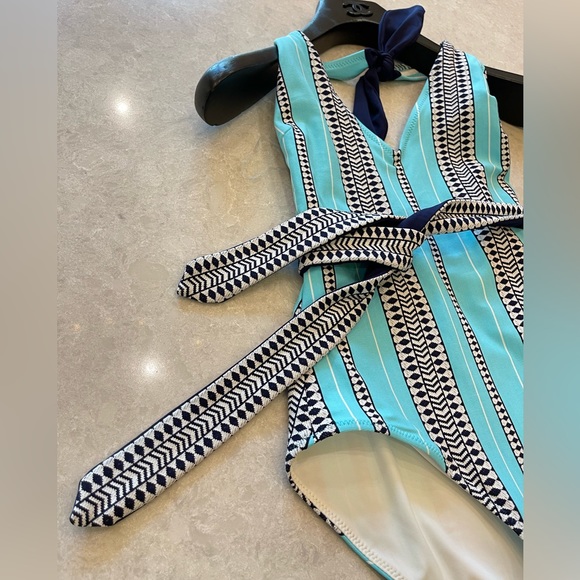 NWT LEMLEM Luchia Belted One-Piece Swimsuit Size S - Picture 8 of 9
